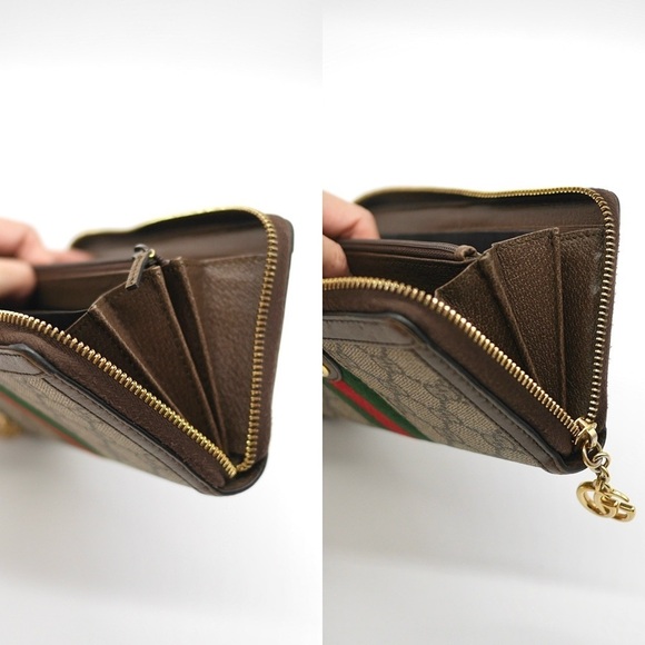 🍓GUCCI Ophidia Sherryline Wallet Brown - Picture 5 of 11